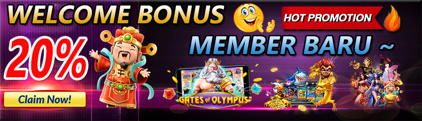 BONUS NEW MEMBER 20 % (KHUSUS PERMAINAN SLOT)