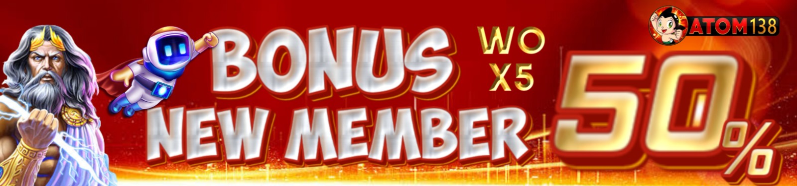 BONUS NEW MEMBER 50%