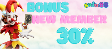 BONUS MEMBER BARU 30%