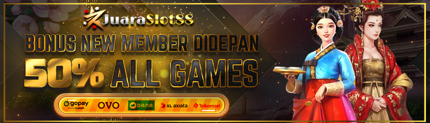 BONUS NEW MEMBER 50% di depan