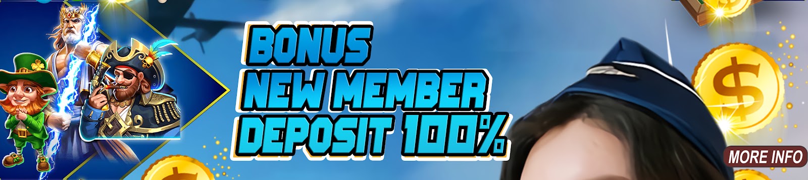 BONUS DEPOSIT NEW MEMBER 100%